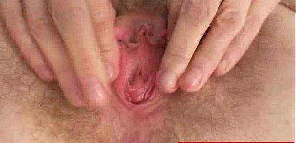  Aged amateur mommy extremly hairy twat self exam